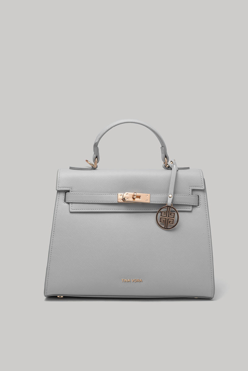 A Hermes Kelly 25 Retourne Gris Mouette Bag, Boxed full Set for